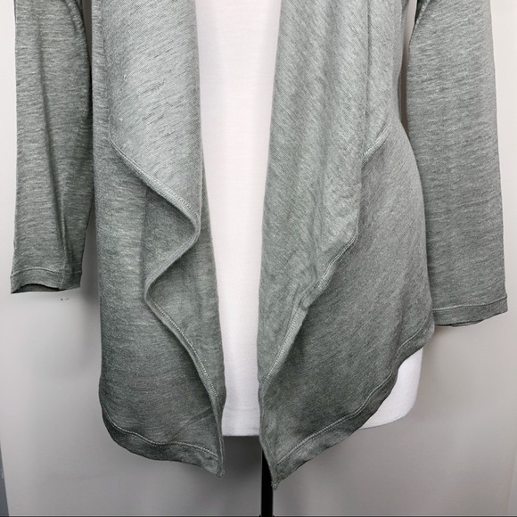 Boden Olive Green Open Front Linen Cardigan Size 4 - Picture 4 of 9